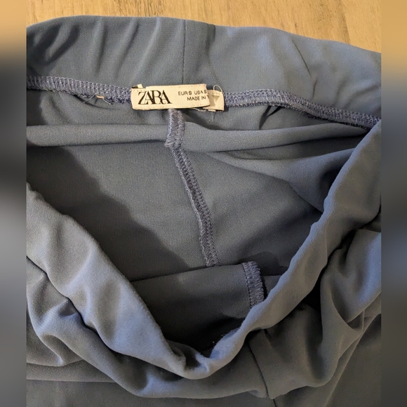 Zara blue pants slit leg - Picture 8 of 9